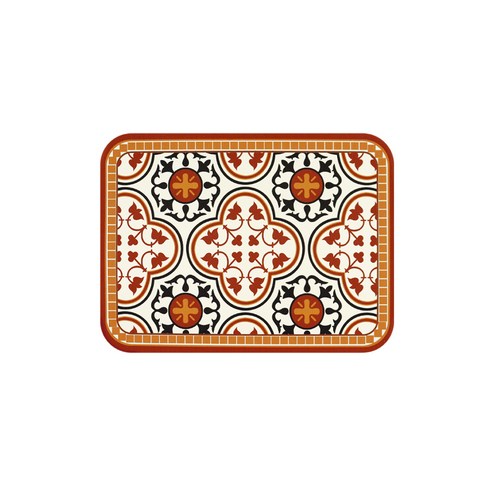 Itar 로맨틱 로맨틱 방수 식탁매트 테이블 2p, 레트로브라운, L(45 x 30 cm)