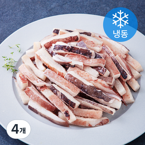 고등어청년 대왕 오징어 귀채 (냉동), 4개, 1kg