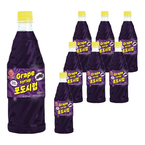 오쉐프 포도시럽, 1kg, 8개