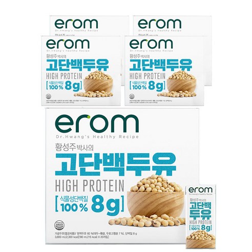 이롬 황성주 박사의 고단백 두유, 190ml, 100개