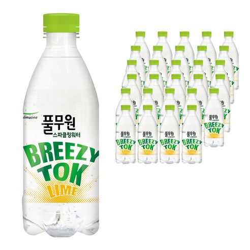 풀무원샘물 브리지톡 탄산수 라임, 500ml, 40개
