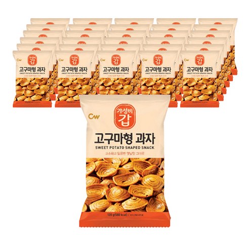 청우식품 고구마형 과자, 120g, 32개