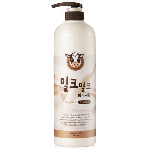 과일나라 밀크퐁당 우유 바디샤워 파우더향, 1개, 1000ml