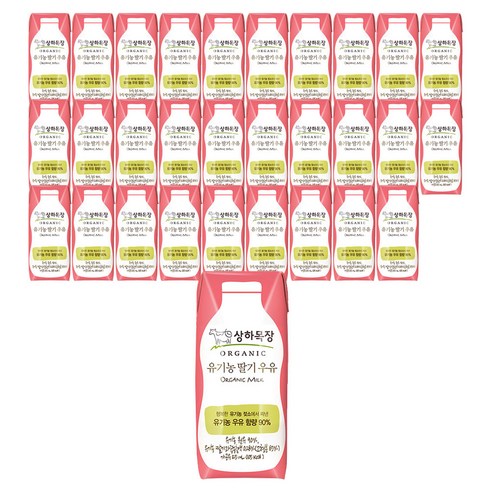 상하목장 유기농 딸기우유, 125ml, 48개