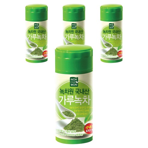 녹차원 국내산가루녹차, 50g, 4개