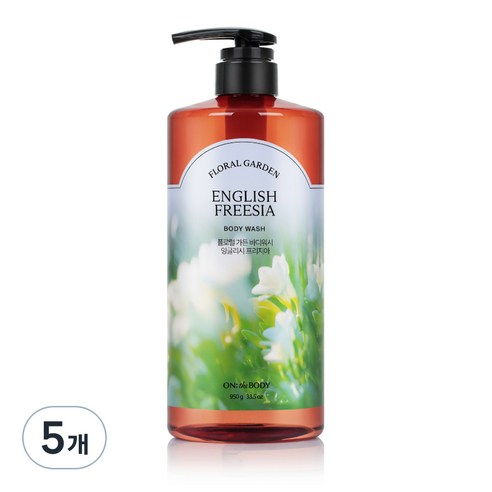 온더바디 플로럴 가든 바디워시 프리지아향, 950g, 5개