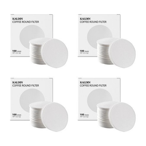 칼딘 모카포트 여과지 더치커피기구 올 라운드 포터필터 82mm, 100개입, 4개