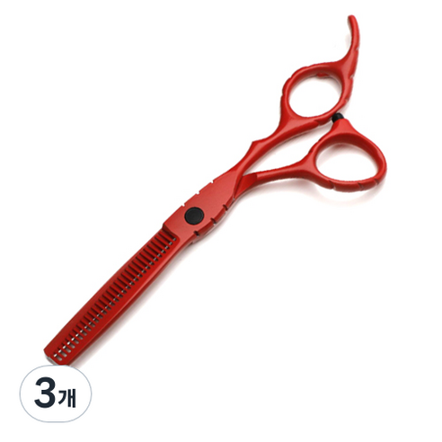 HG-50 미용 커트 틴닝가위, 코발트 레드, 3개