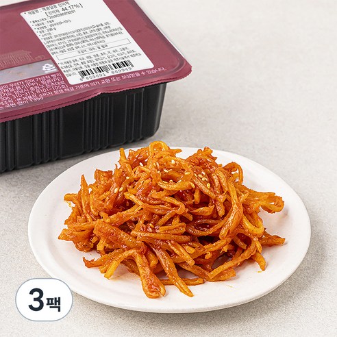 식도감 매콤달콤 진미채 볶음, 250g, 3팩