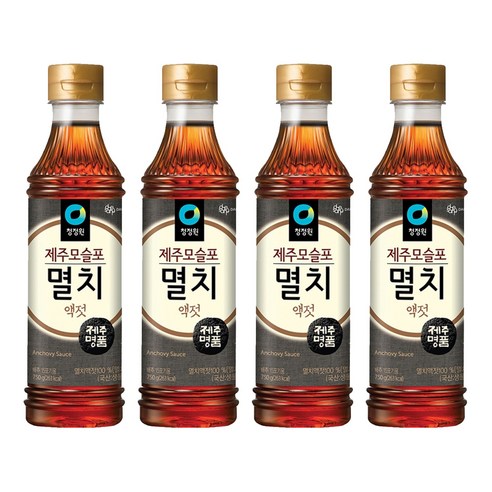 청정원 제주모슬포멸치액젓, 750g, 4개