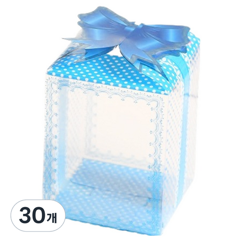 마켓감성 캔디 리본상자, 블루, 30개