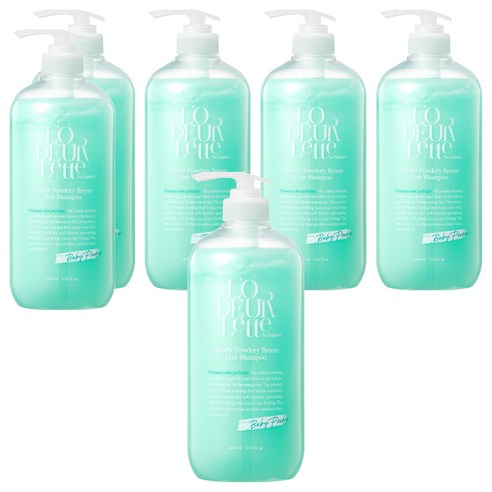 로더렛 컬러 핏 헤어 두피 퍼퓸 샴푸 베이비파우더향, 1000ml, 6개