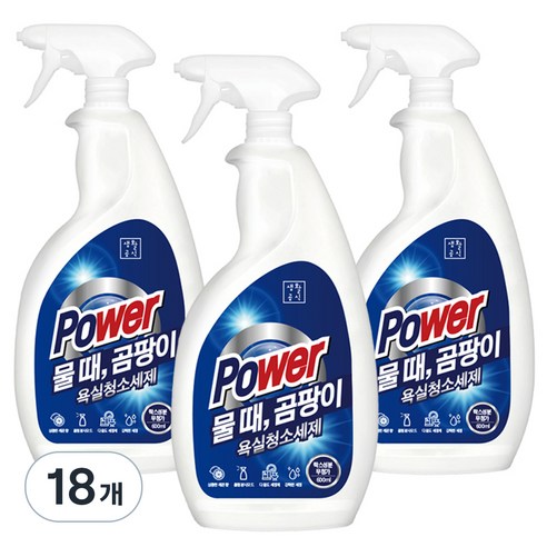생활공식 파워 욕실청소세제, 18개, 600ml