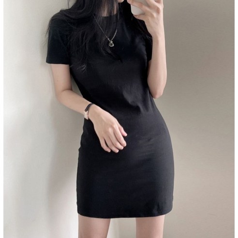 피어니스트 데일리 반팔 미니 저지 원피스 소재