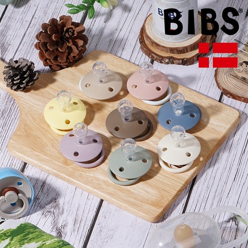 BIBS 유아용 디럭스 실리콘 쪽쪽이, ONE SIZE(0~3세), 1개, 베이비블루