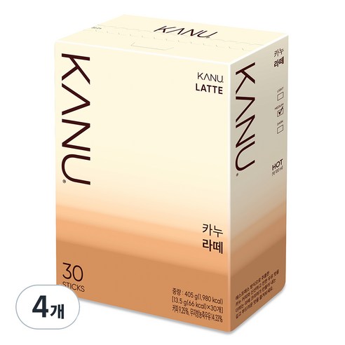 카누 라떼 스틱커피, 13.5g, 30개입, 4개