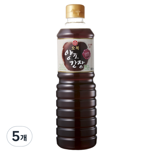 오복식품 양조간장, 900ml, 5개