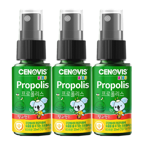 세노비스 키즈 프로폴리스 스프레이 망고맛, 25ml, 3개