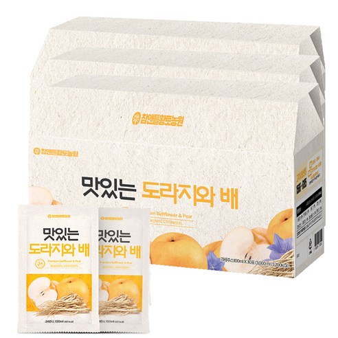 황토농원 맛있는 도라지와 배즙, 3000ml, 3개
