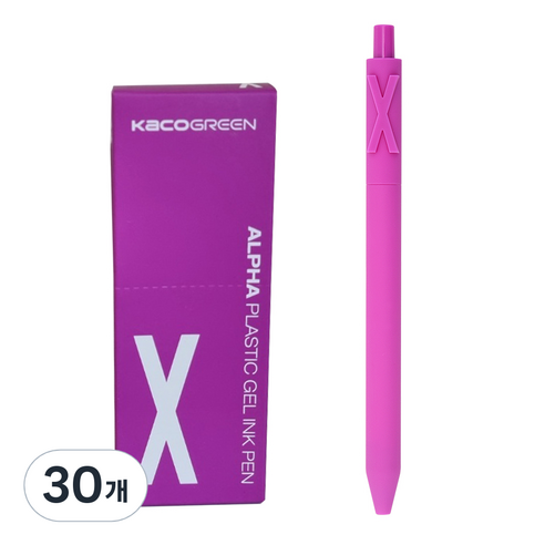 카코 알파 소프트 중성 젤펜 0.5mm, 알파벳 X, 30개