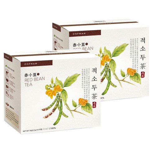 다원식품 적소두차, 3.5g, 16개입, 2개