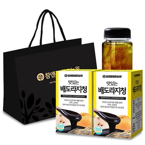 황토농원 맛있는 배도라지청 선물세트, 250g, 2개입, 1세트