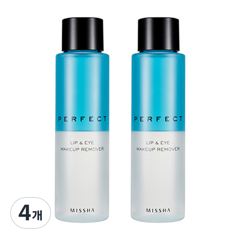 미샤 퍼펙트 립앤아이 메이크업 리무버, 155ml, 4개