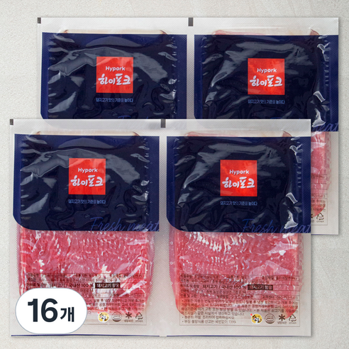 하이포크 산지직송 뒷다리 불고기용 (냉장), 500g, 16개