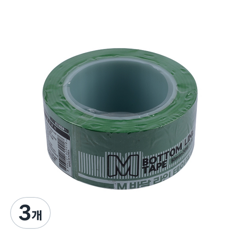 연우 M 바닥 라인 테이프 녹색 50mm, 3개