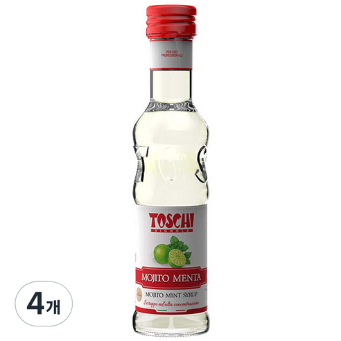 토스키 모히또민트 시럽, 4개, 250ml