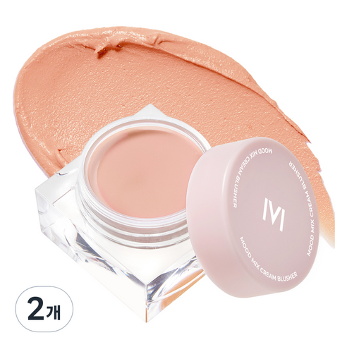 매드피치 무드 믹스 크림 블러셔 10g, 애프리콧 블러셔, 2개
