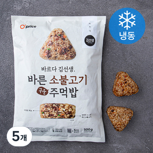 오프라이스 바른 소불고기 구운 주먹밥 (냉동), 500g, 5개