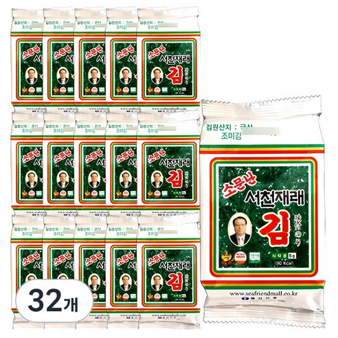 바다친구 소문난 서천 재래 식탁김, 15g, 32개