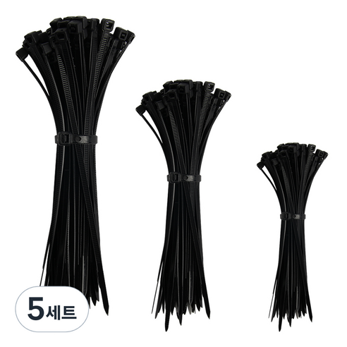아이메이트 케이블타이, 5세트, 블랙