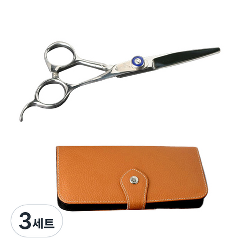 히타치 헤어 커팅 가위 + 가죽 케이스 + 부자재 4종, 랜덤발송, 3세트