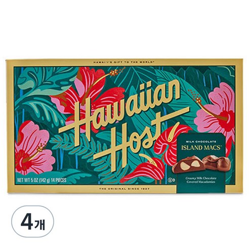 하와이안호스트 아일랜드 맥스 초콜릿, 142g, 4개