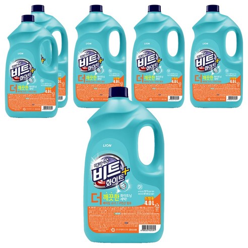 비트 화이트플러스 드럼용 액체세제, 4L, 6개