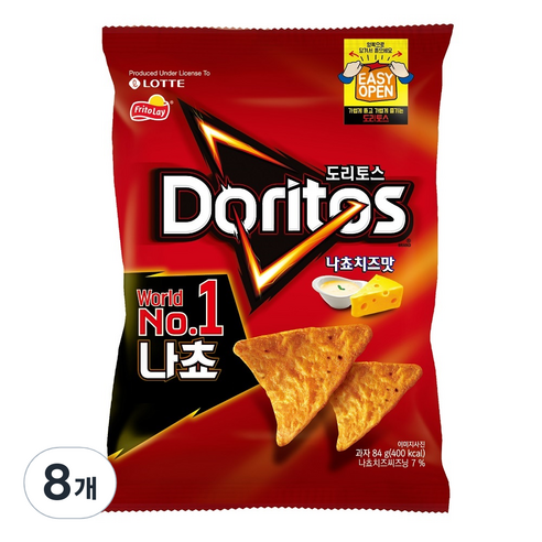 도리토스 나쵸치즈맛 소, 84g, 8개