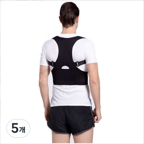 나음다름 성인 자세 밴드 블랙 S, 5개