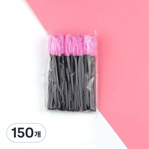 주앙오브제 라이트 미니속눈썹브러쉬, 03 블랙로드 핑크, 150개