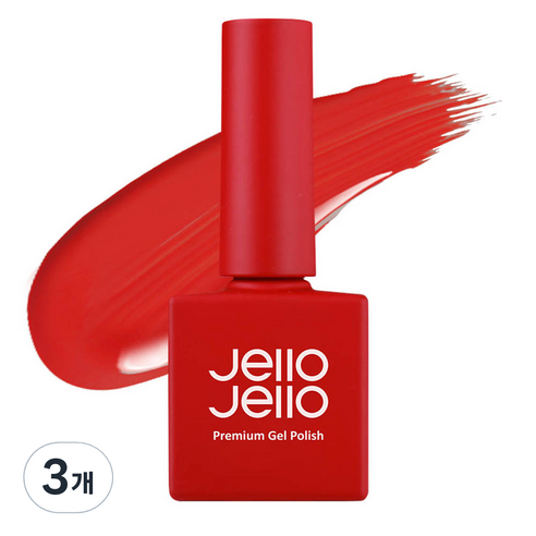 젤로젤로 프리미엄 젤 폴리쉬 10ml, JC-09 트루레드, 3개