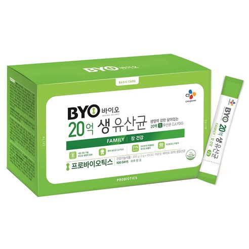 BYO 20억 생유산균 패밀리, 2g, 100개입