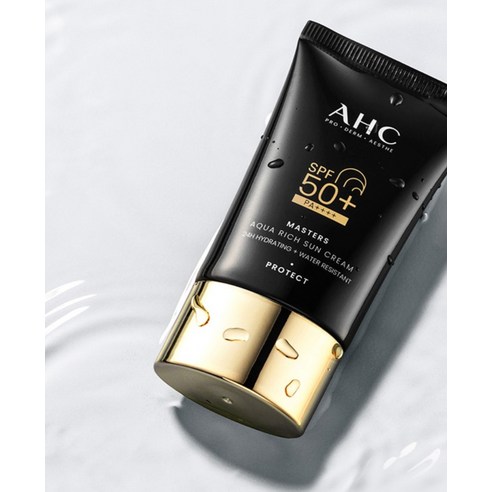 AHC 마스터즈 아쿠아 리치 선크림 SPF50+ PA++++, 30ml, 2개