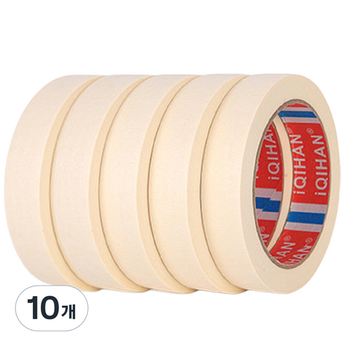 디파워샵 단색 종이 마스킹 테이프 20mm x 20m, 아이보리, 10개
