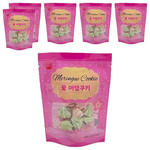 마늘빵집 꽃 머랭쿠키, 20g, 6개