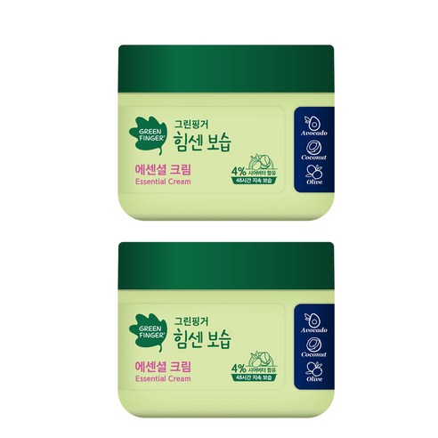 보습크림  그린핑거 힘센보습 에센셜 크림, 300g, 2개