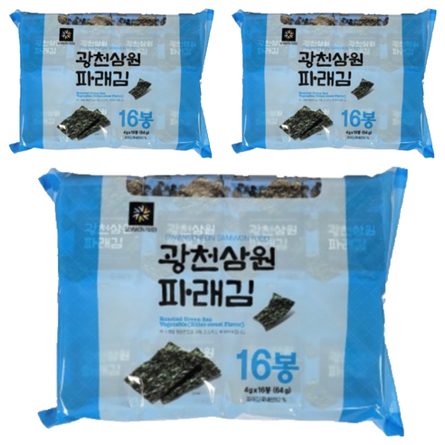 광천삼원푸드 파래 도시락김, 4g, 48개