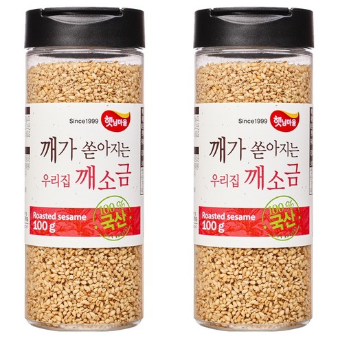 햇님마을 국산 100% 깨가 쏟아지는 우리집 깨소금, 100g, 2개