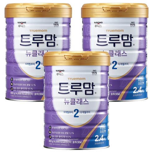 트루맘 뉴클래스 분유 2단계, 800g, 3개