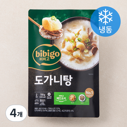 비비고 도가니탕 2인분 (냉동), 700g, 4개